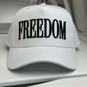 Authentic Charlie Kirk Hat Turning Point Hat White FREEDOM America First Hat